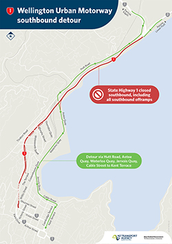 Major works to bring overnight closures for the Wellington urban motorway