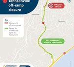 Night works are planned for the on and off-ramps at Johnsonville at the end of the month
