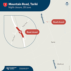 Overnight closure on Sunday for stretch of SH3, Tariki
