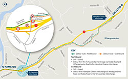 SH1 Hampton Downs nightworks – expect delays/detours